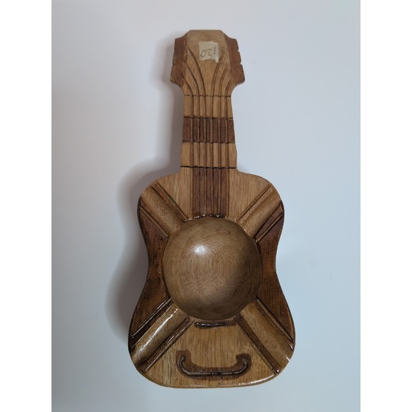 Other - Handmade Curved Wooden Guitar Ashtray Made From The Philippines NWT